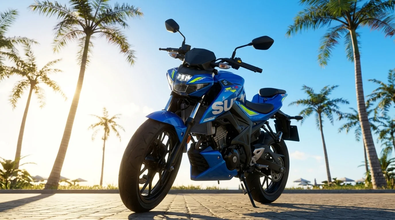 Suzuki GSX-S A1-Maschine im PRE-Sunset-Design für die Klasse A1 Ausbildung bei PRE Fahrschule Heilbronn