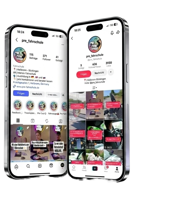 Instagram- und TikTok-Profil von PRE Fahrschule (@pre_fahrschule)